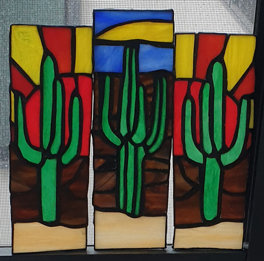 Cacti stained glass
